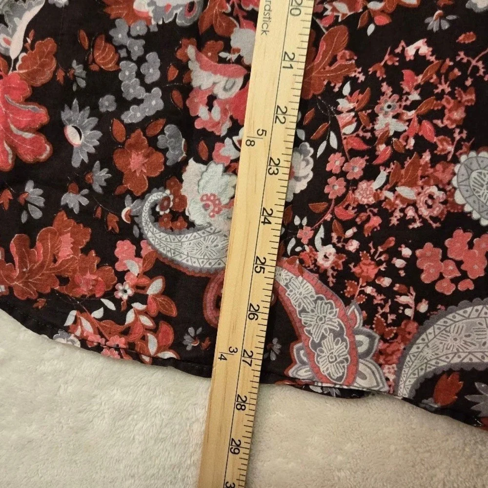 Ariat Womens Paisley Floral Snap Front Shirt Cotton Western Casual Large - Picture 8 of 9